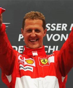 Racer Michael Schumacher paint by number