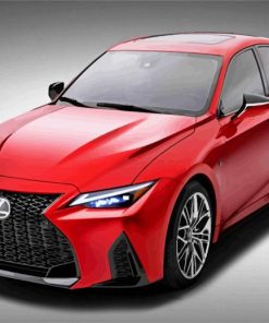 Bloody Red Lexus Car paint by numbers