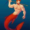 Redhead Merman paint by numbers