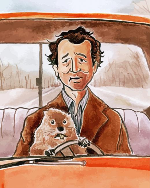 Sad Man And Groundhog paint by numbers