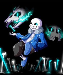 Sans Undertale Video Game paint by number