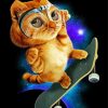 Skater Cat paint by number