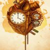 Steampunk Mechanical Heart paint by number