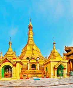 Sule Pagoda Maynmar paint by numbers