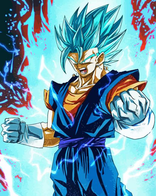 Super Saiyan Blue Vegito paint by number