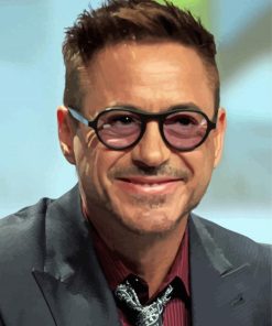 The American Actor Robert Downey Jr paint by number