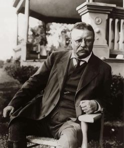 Theodore Roosevelt Black And White paint by number