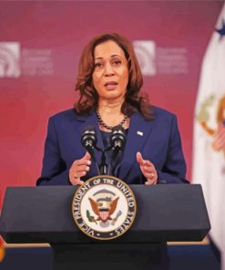 US Vice President Kamala Harris paint by number