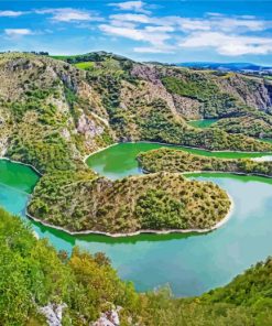 Uvac Canyon Serbia paint by number