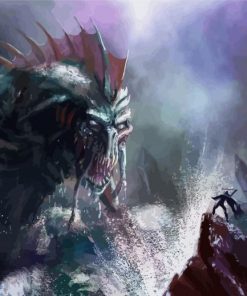 Creepy Dagon paint by numbers