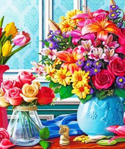 Vases Of Flowers paint by number