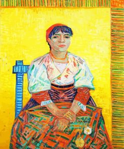 Vincent Gogh Woman With Carnations paint by number