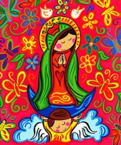 Virgencita Plis Art paint by numbers