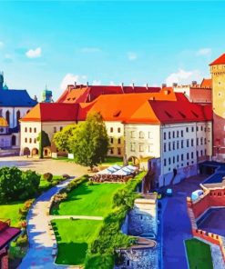 Wawel Royal Castle Krakow paint by numbers