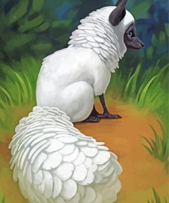 White Creature paint by number