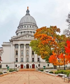 Wisconsin State Capitol Madison paint by number