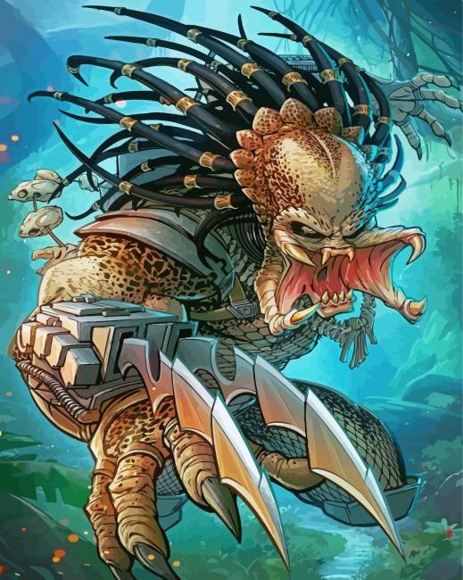 Yautja Predator paint by number