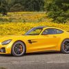 Yellow Mercedes Amg Gt Car paint by numbers