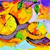 Abstract Oranges Modern Food Art paint by number