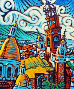 Abstract Puerto Vallarta paint by numbers