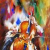 Abstract Violin Player paint by number