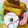Abstract Food paint by numbers