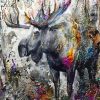 Abstract Moose Art paint by number