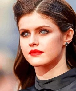 Actress Alexandra Daddario paint by numbers