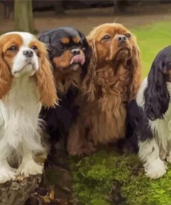 Adorable Spaniel Puppies paint by numbers