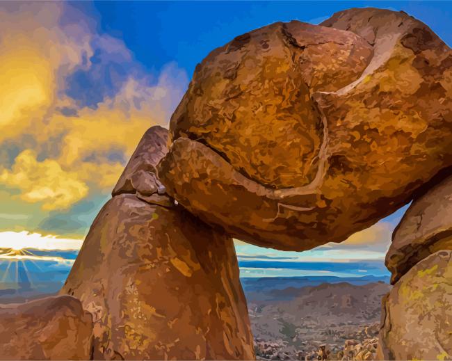 Beautifull Rocks Big Bend National Park paint by numbers