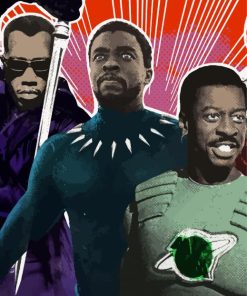 Black Superheroes paint by numbers