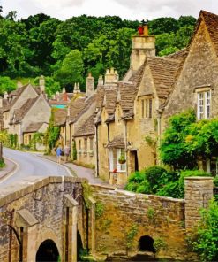 English Village paint by numbers