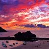 Hope Cove At Sunset paint by numbers