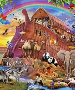 Noahs Ark Art paint by numbers