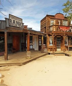 Pioneertown Buildings paint by numbers