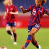 Women Footballer Sport paint by numbers