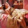 Woman On Bed paint by numbers