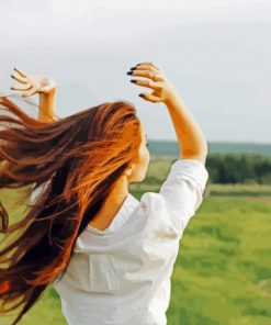 Prairie Woman In Wind paint by numbers