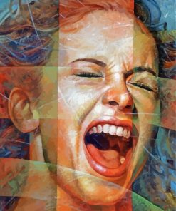 Woman Screaming Art paint by numbers