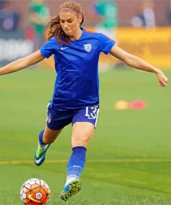 Alex Morgan Footballer paint by numbers