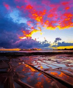 Amazing Australian Landscape At Sunset paint by number