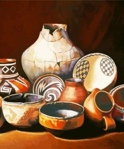 American Indian Pottery Art paint by number