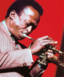 American Trumpeter Miles Davis paint by number