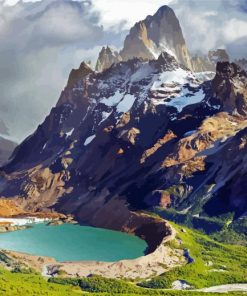 Argentina Patagonia Mountains paint by number