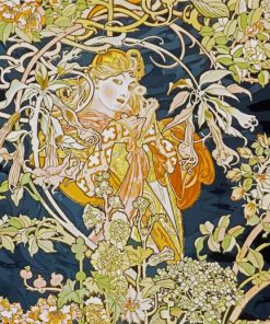 Art Nouveau Ivy paint by number