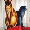 Art Deco Cats paint by numbers