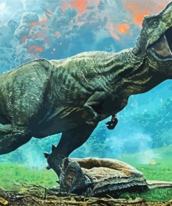 Artistic Dinasaur paint by numbers