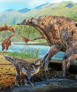 Artistic Dinasaur Animals paint by numbers