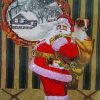Artistic Santa With Puppy paint by numbers