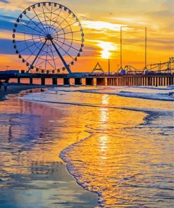 Atlantic City At Sunset paint by number